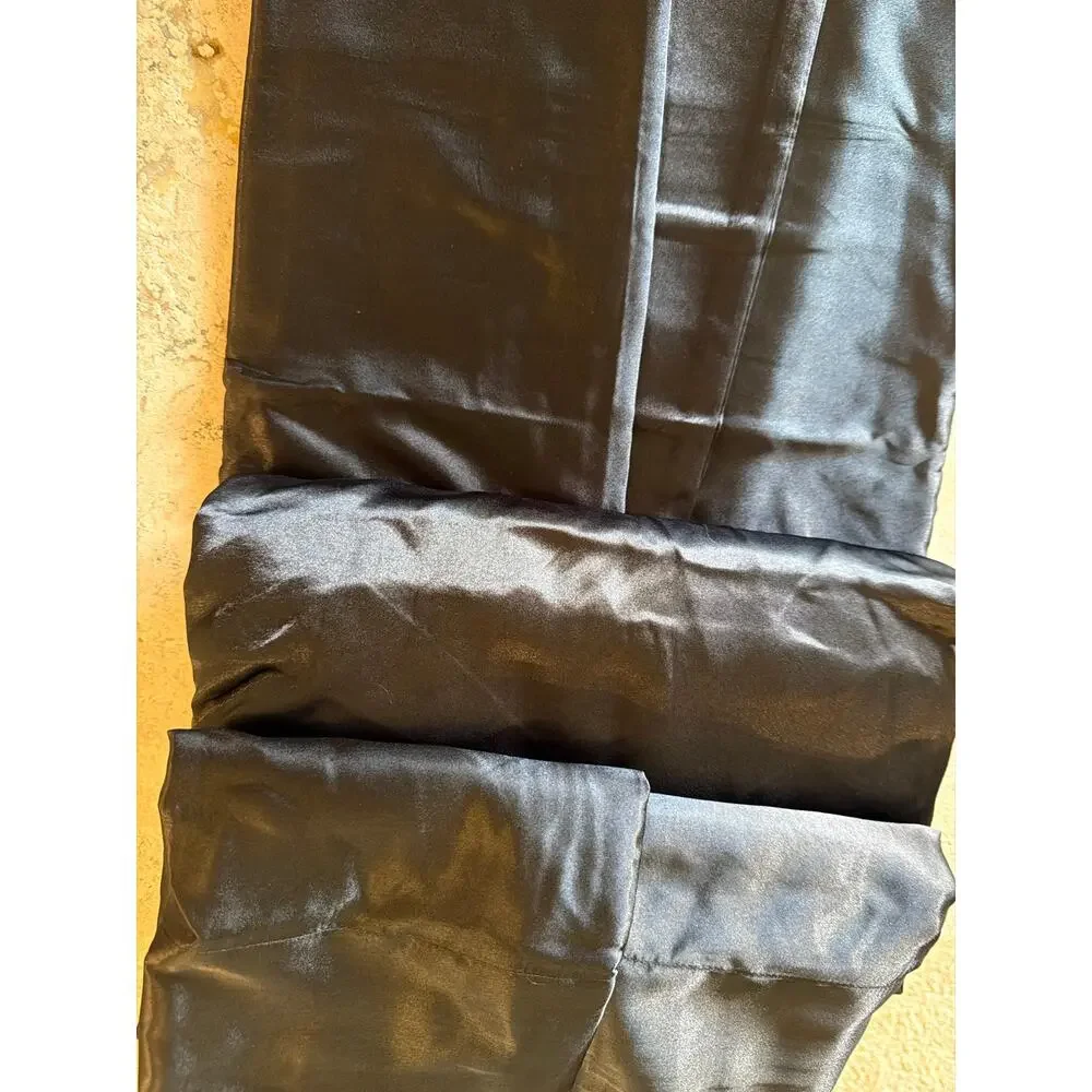 Satin Queen 4 piece sheet set Black NWT
